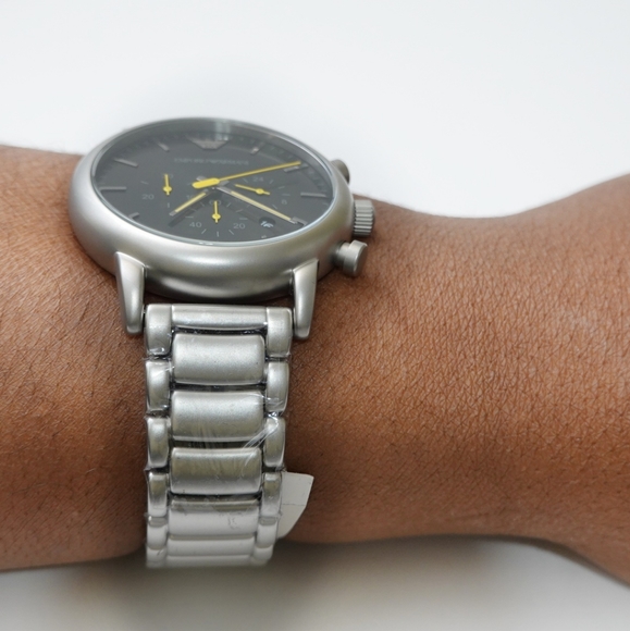 EMPORIO ARMANI CHRONOGRAPH STAINLESS STEEL WATCH - Picture 9 of 11